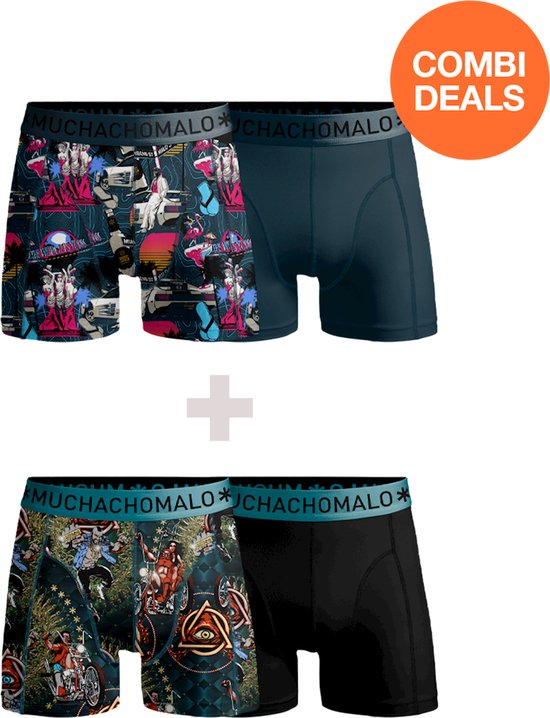 Muchachomalo - 2-pack + 2-pack boxershorts Men - Combi deal- Maat S