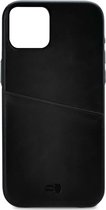Senza - iPhone 14 Hoesje - Echt Leren Back Case Zwart