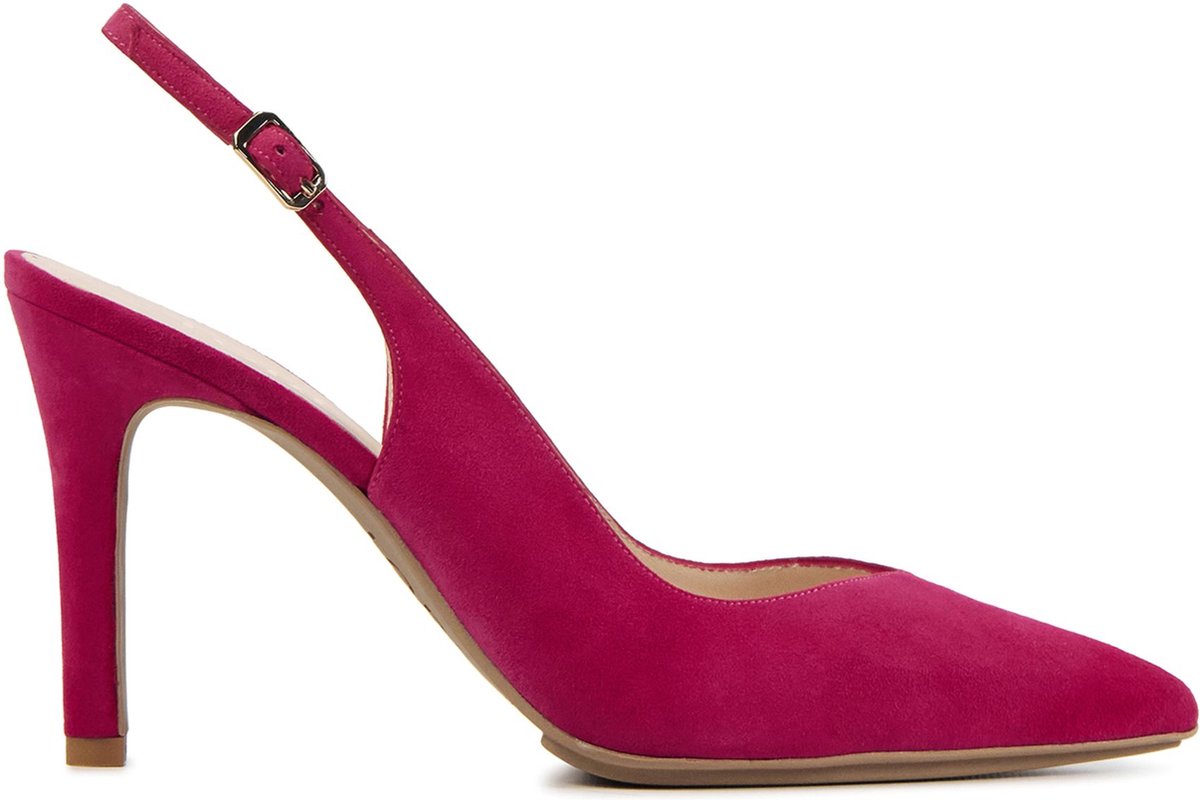 Lodi Dames Pumps / Damesschoenen - Suède - Geen hoogte 2 cm cm - Raian - Fuchsia - Maat 38