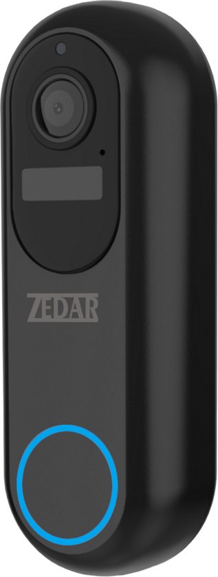 Video deurbel met camera en wifi - Draadloos op accu met 1080P Inclusief draadloze gong (t-ring geluid) en 32GB SD-kaart (slimme deurbel) van Zedar