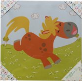 Canvas schilderij / doek: Happy Horse - 28cm x 28cm