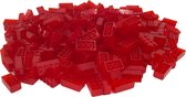 100 Bouwstenen 2x4 | Rouge transparent | Compatible avec Lego Classic | Choisissez parmi plusieurs couleurs | PetitesBriques