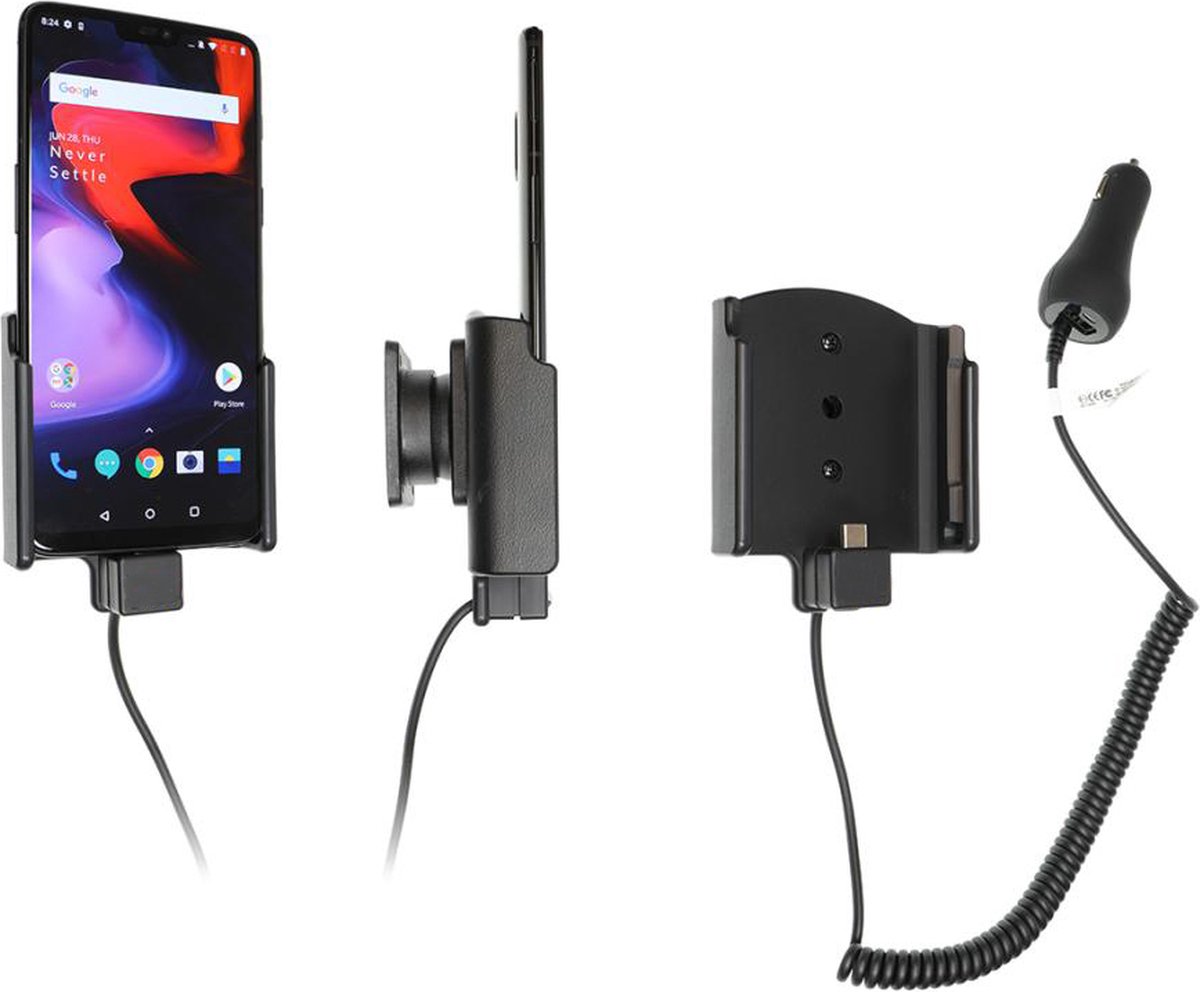 Brodit Actieve Houder voor OnePlus 6/6T met 12/24V Lader