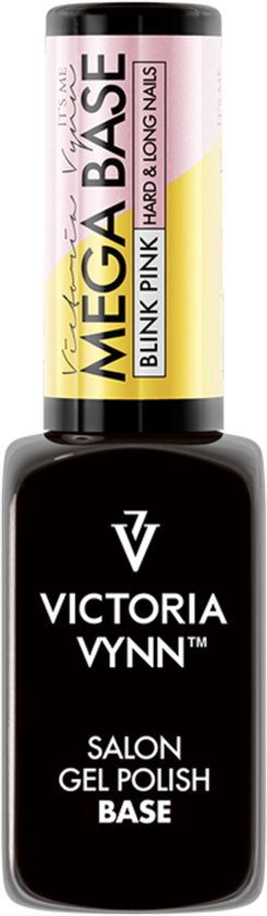 VICTORIA VYNN MEGA Base | Blink Pink | 8 ml | glanzende topcoat - hoogglans - gellak - gelpolish - gel - buildergel - glittertop - lak - gelnagels - nagels - manicure - nagelverzorging - verzorging - megabase - hardener - bond -