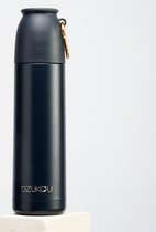 Dzukou Umium - Thermosfles - RVS - 500 ml - Zwart - Lekvrij