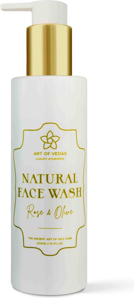 Art of Vedas - Natural Face Wash - Rose & Olive - 100% Natural - Vegan - Ayurvedische - 200ML