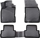 Tapis de voiture de voiture pour VW/POLO4 ENTRE 2002-2008 - Jeu de tapis en caoutchouc 3D