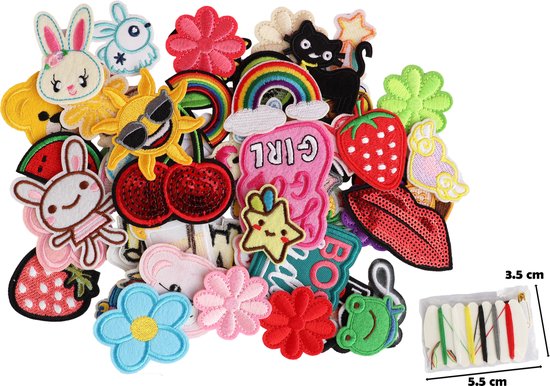 Rainbecom - Emblème de repassage 60 pièces - Patchs