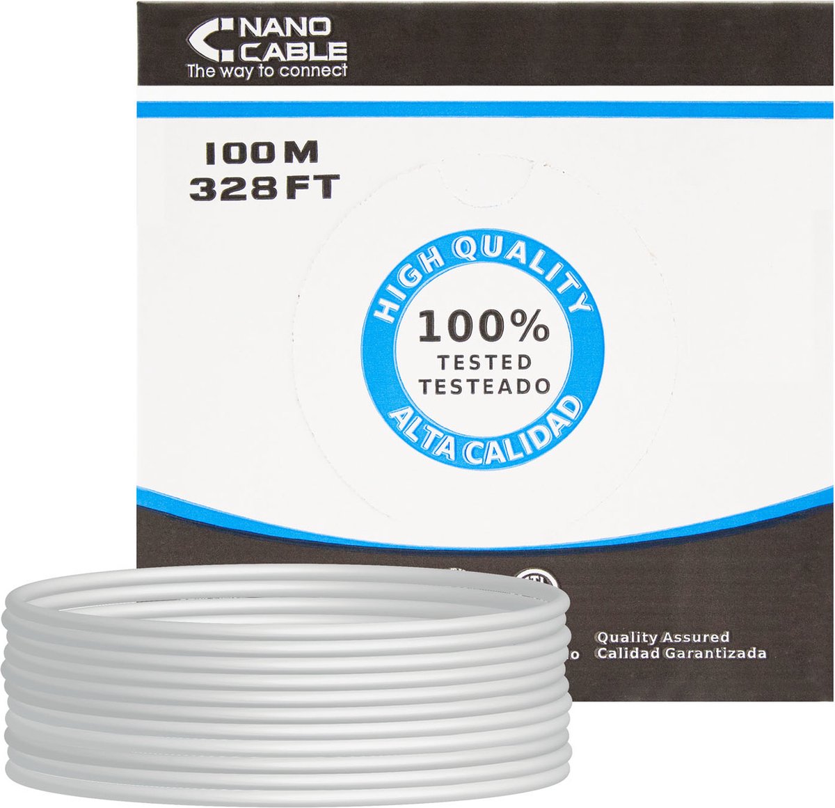 Categorie 5 UTP-kabel NANOCABLE CABLE RED RJ45 CAT.5E UTP RIGIDO AWG24, 100 M (100 m)