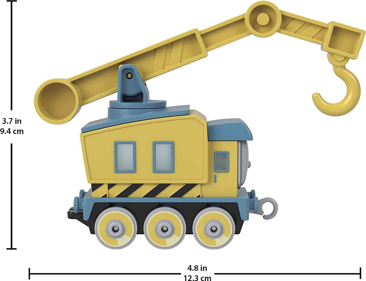 Flightmode- Thomas & Friends Carly the Crane Vehicle gegoten push-along speelgoedrail voertuig voor kleuters vanaf 3 jaar