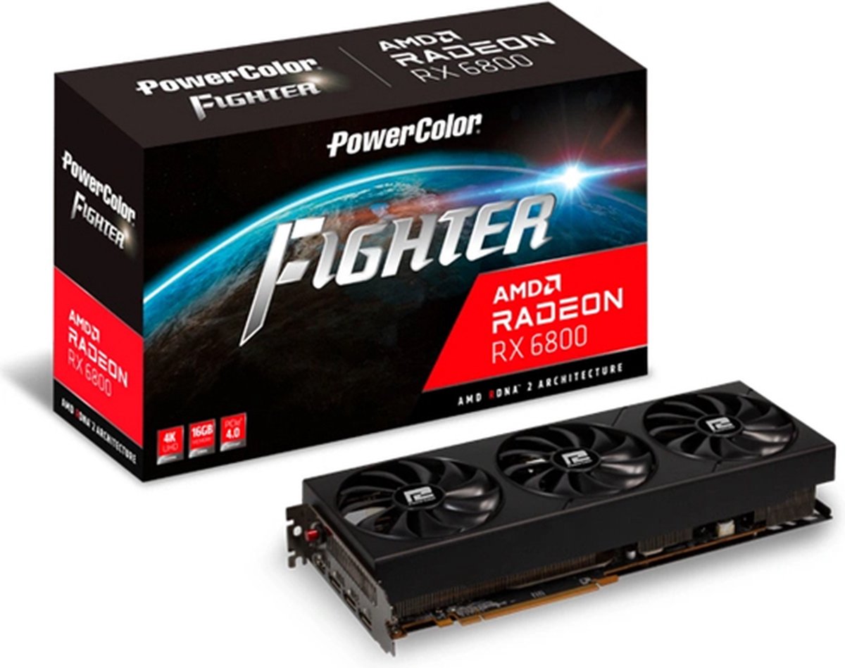 PowerColor Fighter AMD Radeon RX 6800 - 16GB - GDDR6 - 3xDP/HDMI - Renew