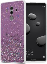 Cadorabo Hoesje geschikt voor Huawei MATE 10 PRO in Paars met Glitter - Beschermhoes van flexibel TPU silicone met fonkelende glitters Case Cover Etui