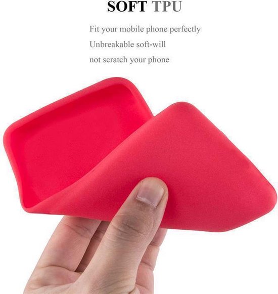 Cadorabo Case adapté pour Nokia 2 2017 en FROST RED - Housse de protection en silicone TPU flexible Case Cover