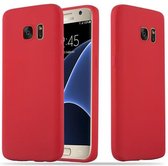 Cadorabo Hoesje geschikt voor Samsung Galaxy S7 in CANDY ROOD - Beschermhoes gemaakt van flexibel TPU silicone Case Cover