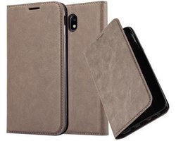 Cadorabo Hoesje geschikt voor Samsung Galaxy J5 2017 in KOFFIE BRUIN - Beschermhoes met magnetische sluiting, standfunctie en kaartvakje Book Case Cover Etui