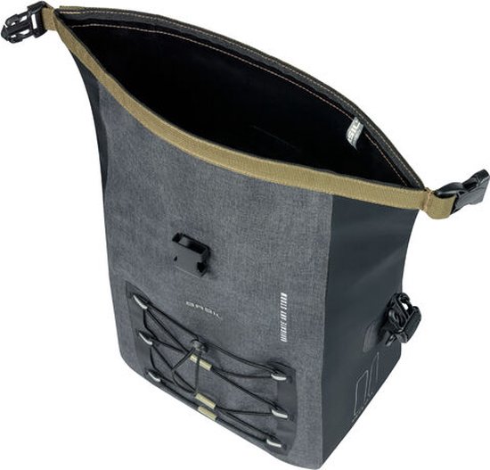 Basil Navigator Storm Enkele Fietstas - M - MIK SIDE - 12-15 Liter - Waterdicht - Zwart van Basil — afbeelding 3