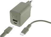 Fresh 'n Rebel Mini Charger USB-C PD // 45W + USB-C Cable - Dried Green