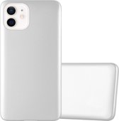 Cadorabo Hoesje voor Apple iPhone 12 MINI in METALLIC ZILVER - Beschermhoes gemaakt van flexibel TPU silicone Case Cover