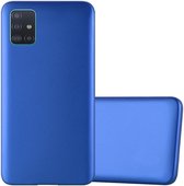 Cadorabo Hoesje geschikt voor Samsung Galaxy A71 5G in METAAL BLAUW - Beschermhoes gemaakt van flexibel TPU silicone Case Cover