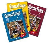 Guitar Train 1, 2 en 3 met plectrums, gitaarboeken voor beginners met online video's