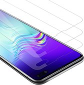 Cadorabo 3x Screenprotector geschikt voor Samsung Galaxy S10 5G - Beschermende Pantser Film in KRISTALHELDER - Getemperd (Tempered) Display beschermend glas in 9H hardheid met 3D Touch