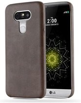 Cadorabo Hoesje geschikt voor LG G5 in VINTAGE BRUIN - Hard Case Cover beschermhoes van imitatieleer