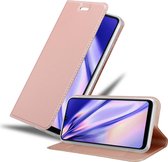 Cadorabo Hoesje geschikt voor Samsung Galaxy A31 in CLASSY ROSE GOUD - Beschermhoes met magnetische sluiting, standfunctie en kaartvakje Book Case Cover Etui