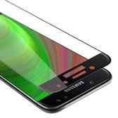 Cadorabo Screenprotector geschikt voor Samsung Galaxy J7 2018 Volledig scherm pantserfolie Beschermfolie in TRANSPARANT met ZWART - Gehard (Tempered) display beschermglas in 9H hardheid met 3D Touch
