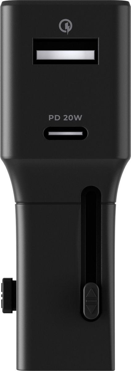 Rolling Square Universele Mini Wereldstekker - USB-C & USB-A - 150+ Landen - Lichtgewicht Reisstekker & Internationale Travel Adapter - Amerika (USA), Zuid-Amerika, UK, Azië, Europa & Afrika - Zwart — cadeau in Gadgets - foto 5