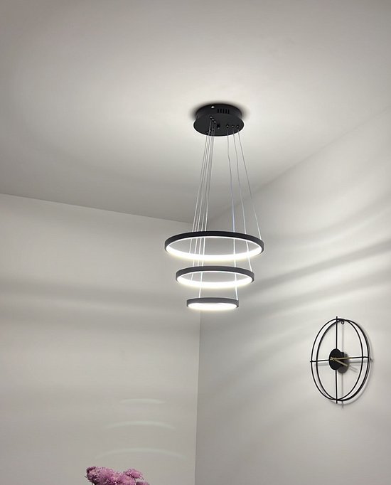 Diisunbihuo LED moderne kristallen kroonluchter 3 ringen LED plafondlamp Instelbare roestvrijstalen hanglamp voor slaapkamer woonkamer eetkamer (warm Diisunbihuo LED moderne kristallen kroonluchter 3 ringen LED plafondlamp Instelbare roestvrijstalen hanglamp voor slaapkamer woonkamer eetkamer (warm