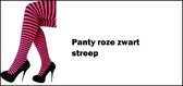 Panty gestreept roze/zwart