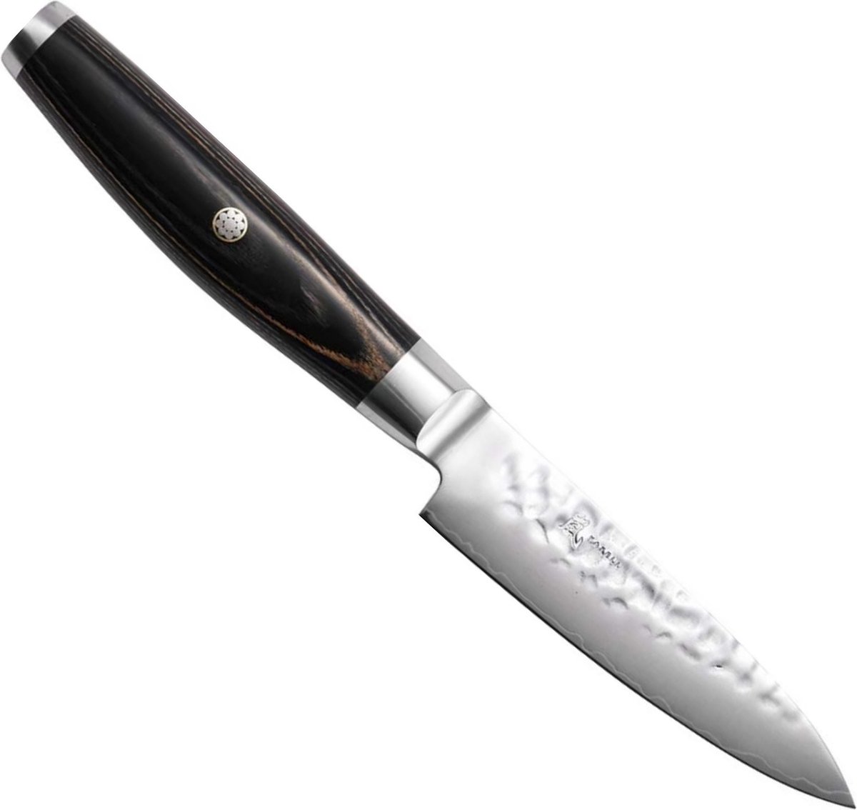 Yaxell Ketu Schilmes 10 cm – SG2 Stalen Kern – Tsuchime Finish – Pakkahout Handvat