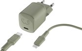 Mini Chargeur USB-C PD // 20W + Câble Lightning - Vert Séché