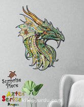 Decoratieve Houten puzzel | Dragon | Surprise Piece | houten puzzel | Legpuzzel | 398 stukjes - 43,5 x 58,5 cm