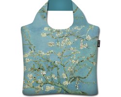 Ecozz - Vincent van Gogh - Amandelbloesem - Almond Blossoms - 100% gerecycled (rPet) – Öko-Tex - Voorzien van rits - Afsluitbaar - Opvouwbare boodschappentas - Waterresistant – Shopper - Ecovriendelijk - Duurzaam - Ecoshopper