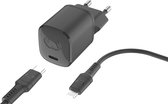 Mini Chargeur USB-C PD // 20W + Câble Lightning - Gris Storm