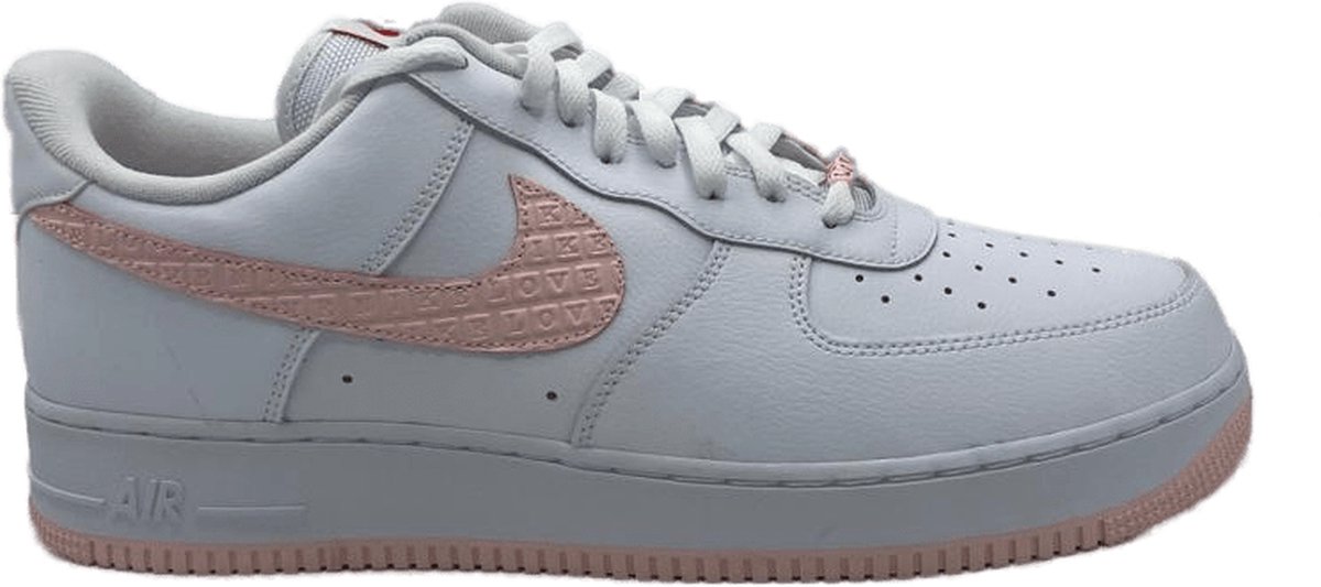 Nike - Air Force 1 '07 VT - Baskets pour femmes - Unisexe - Wit/Rose - Cuir  - Taille 48,5 | bol