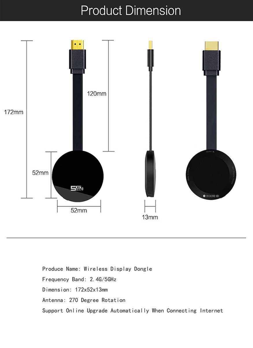 Chromecast dongel Smart TV dongle Full HD Streamen Smart HDMI