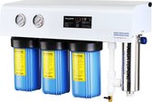 VHW104 Drinkwater UV Filter Systeem , 5 traps , 30 liter /minuut . PP – GAC - CTO + UV Filter. Schoon en veilig drinkwater in het hele huis