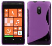 Cadorabo Hoesje geschikt voor Nokia Lumia 620 in LILA VIOLET - Beschermhoes gemaakt van flexibel TPU silicone Case Cover