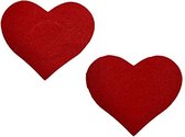 Tepelstickers - Rood - Hartvormig - Sexy - 1 paar - Nipple Covers - Tepelplakkers - Tepelbedekkers