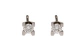 Witgouden oorknoppen - 14 karaat - diamant - R&C OOR0012 - Roman - sale Juwelier Verlinden St. Hubert -van €1896,- voor €1499,=