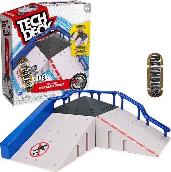 Tech Deck X-Connect - Pyramid Point - Aanpasbare ramp-set met vingerskateboard