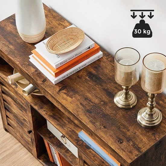 Wandkast 2 deuren rotan en metaal 80cm naturel