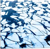 WallClassics - Acrylglas - Gebroken IJslandschap - 50x50 cm Foto op Acrylglas (Wanddecoratie op Acrylaat)