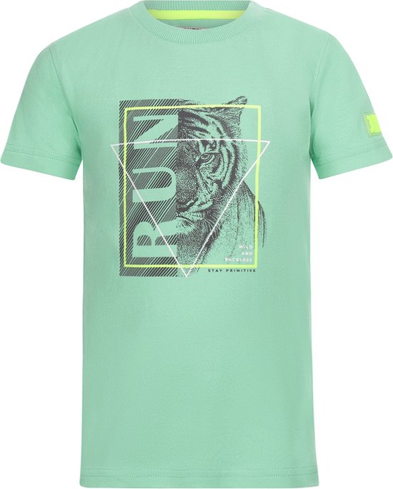 DJ Dutchjeans - T-shirt - Bright - Green - Tijger - Maat 98
