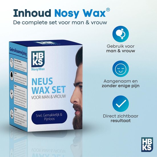 HBKS Nosy Wax - Set de Cire nasale - Kit Épilation à la Cire - Rapide et  indolore | bol.com