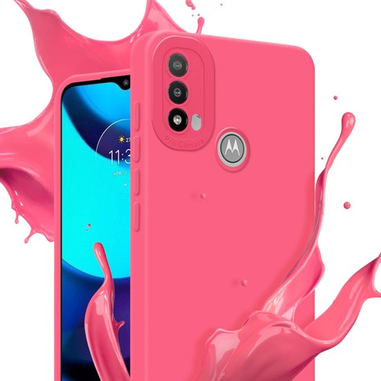 Coque Cadorabo pour Motorola MOTO E20 en ROUGE FLUIDE - Coque de protection en silicone TPU souple