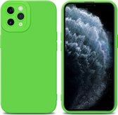 Cadorabo Hoesje geschikt voor Apple iPhone 11 PRO in FLUID GROEN - Beschermhoes gemaakt van flexibel TPU silicone Cover Fluid Case