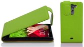 Cadorabo Hoesje geschikt voor LG G2 MINI in APPEL GROEN - Beschermhoes in flip-design Case Cover van getextureerd imitatieleer